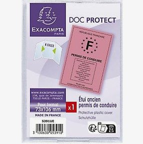 Etui de protection pour permis de conduire en PVC