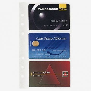 Paquet de 5 pochettes pour cartes de visites Exatime 17
