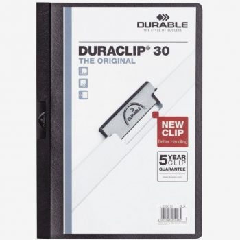 A4 Black DURACLIP Presentation Folder, 3mm Spine