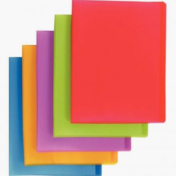 Pack of 15 COLOR FRESH presentation folders, 60 pockets
