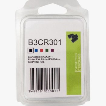 Lot de 3 cassettes d'encrage noir pour appareil Colop Printer R30, Printer R30 Dateur, Set Printer R30