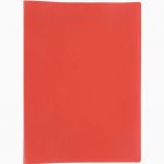 Protège-documents couverture souple en polypropylène 100 vues, rouge