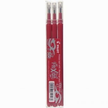 3 recharges de stylos Frixion pointe rouge Pilot