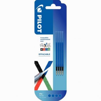 Blister 4 recharges pour Frixion Ball 4 Couleurs bleues