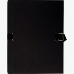 Paquet de 5 chemises à dos extensible, carton recouvert de papier toilé, noir