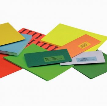 Pack of 200 red color labels, size 148.5x210mm