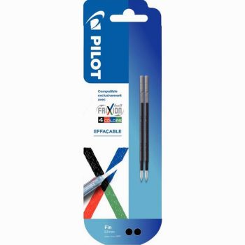 Set of 2 Black Refills for Frixion Ball 4 Color Pens