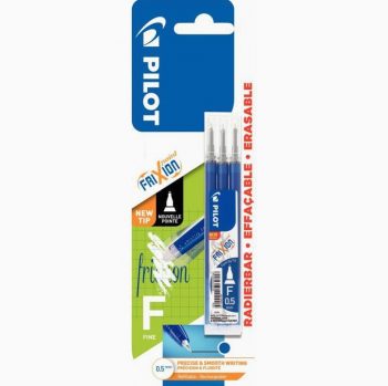 3 packs of Pilot Frixion Point blue pen refills