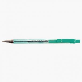 Retractable Fine Tip Green Pen Stylo BPS Matic