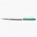 Retractable Ballpoint Pen with Transparent Green Barrel