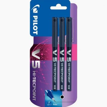 3 rollers V5 Hi-Tecpoint pointe fine 0,5mm noir Pilot