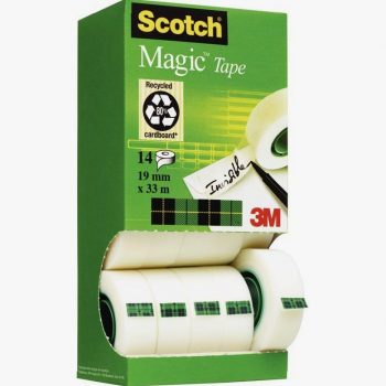 Scotch Magic Tape Dispenser Tower, 14 Rolls (19 mm x 33 m) Including 2 Free Rolls