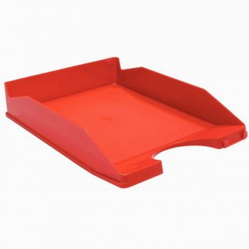 Corbeille à courrier opaque rouge
