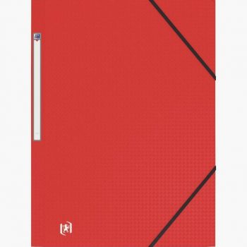 Chemise 3 rabats à élastiques MEMPHIS en polypropylène opaque 5/10ème, coloris rouge