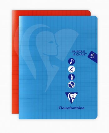 Mimesys Polypro Music and Song Notebook, Stapled, 17x22cm, 48 Pages, Assorted Colors, Seyès Ruled