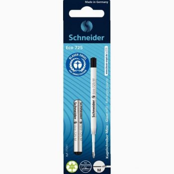 2 recharges de stylos Eco 725M noir Schneider