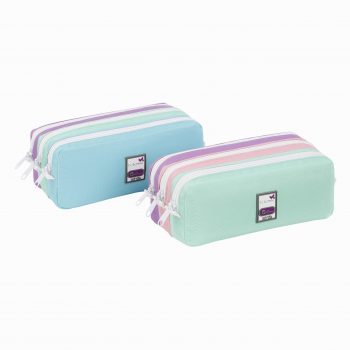 Teknik Pastel School Pencil Case - Triple Compartment