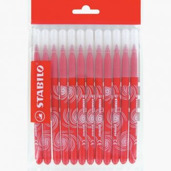 Refill set for schoolpack of 12 red Power medium-tip markers