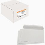 Box of 500 white C5 envelopes 162x229mm 80gsm peel and seal