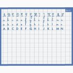Ardoise effaçable à sec alphabet/seyes