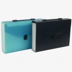 Polypropylene Expanding Accordion File, 24 Sections with Labeled Tabs and Handle, Assorted Colors