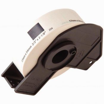 Roll of 400 pre-cut multipurpose white self-adhesive labels, 17 x 54 mm