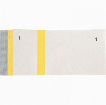 Set of 10 Numbered Stub Blocks, Single Stub, Yellow