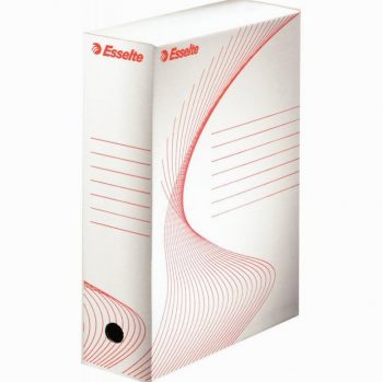 Set of 25 White Archive Boxes, 10cm Spine