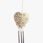 Set of 5 Wooden Heart-Shaped Chimes