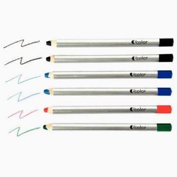Set of 6 assorted jumbo 8mm crayons in a box