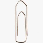 Set of 100 Chevron-Tipped Nickel-Plated Paper Clips, 45mm
