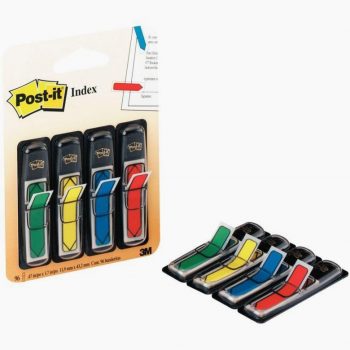 Set of 96 Vibrant Colored Arrow Sticky Note Tabs, 4 Packs of 24 Each