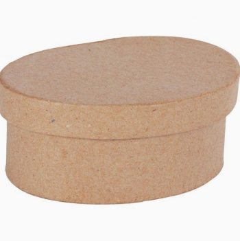 Set of 10 oval-shaped cardboard boxes for decorating