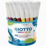 Set of 48 Extra-Large Turbo Tip Felt Markers in Assorted Colors