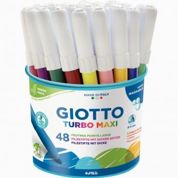 Set of 48 Extra-Large Turbo Tip Felt Markers in Assorted Colors