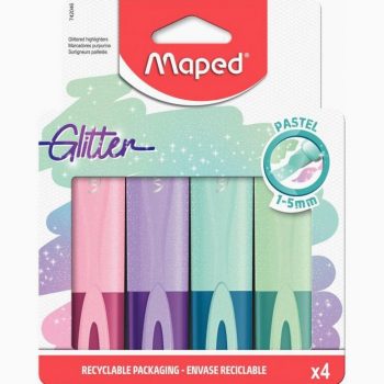 Set of 4 FluoPeps Glitter Pastel Highlighters