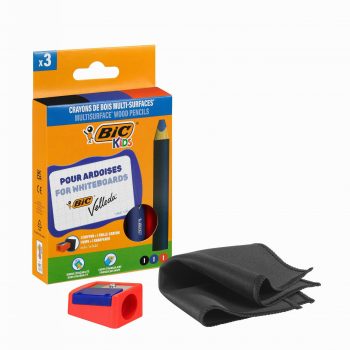Set of 4 Multi-Surface Markers with Sharpener and Cleaning Cloth