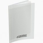 Cahier incolore Conquerant 96 pages format A4 90g 21 x 29,7 cm Seyes 2,5 mm agrandi 10/10