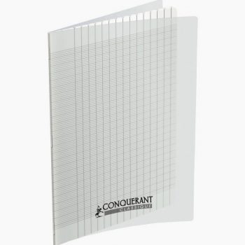 Cahier incolore Conquerant 96 pages format A4 90g 21 x 29,7 cm Seyes 2,5 mm agrandi 10/10