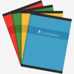 Conquerant Assorted Color Notebook, 48 Sheets, 24 x 32 cm, 70gsm, Seyès Ruling