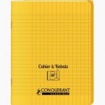 Cahier jaune Conquerant 96 pages 17 x 22 cm 90g Seyès