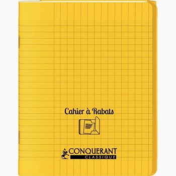 Cahier jaune Conquerant 96 pages 17 x 22 cm 90g Seyès