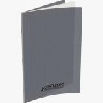 Conquerant Grey Notebook, 96 Sheets, A4 Size 21 x 29.7 cm, 90gsm, Seyès Ruled