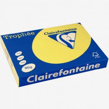 Pack of 500 sheets A3 80gsm Sun Yellow paper TROPHY CLAIREFONTAINE