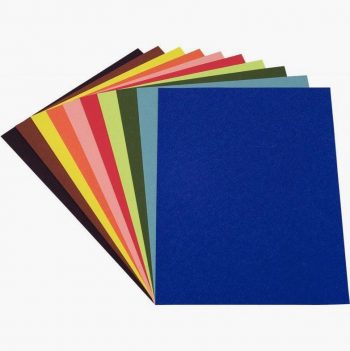 Set of 250 Colored Drawing Sheets 50x65 cm, 120 GSM