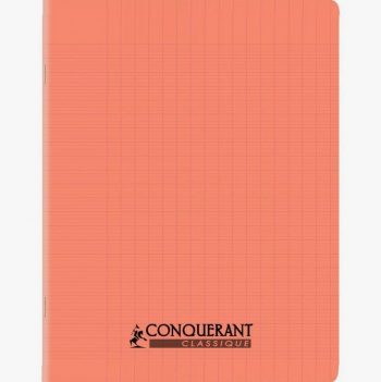 Red Notebook Conquerant 32 Sheets 90gsm 17x22cm Seyes 2.5mm