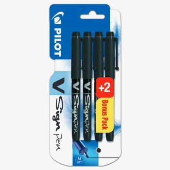 4 V Sign Pen noirs pointe moyenne 2,0mm Pilot