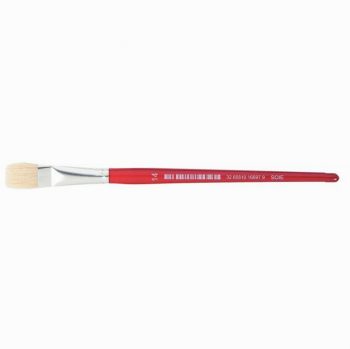 Set of 10 Flat Silk Brushes Size No. 14