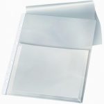 Pack of 10 smooth PVC punched pockets, A4 size