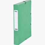 Grained cardboard filing box, 40 mm spine, green shade